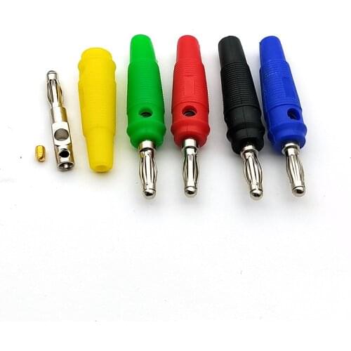 100pcs Nickel Plated 4mm Banana Plug FOR Probes BINDING POST connector