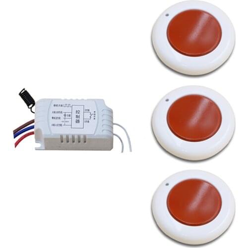 2107 New Item 1CH RF Wireless Remote Control Switch System, 3X Transmitter + 1 X Receiver 315/433 MHZ Learning Code
