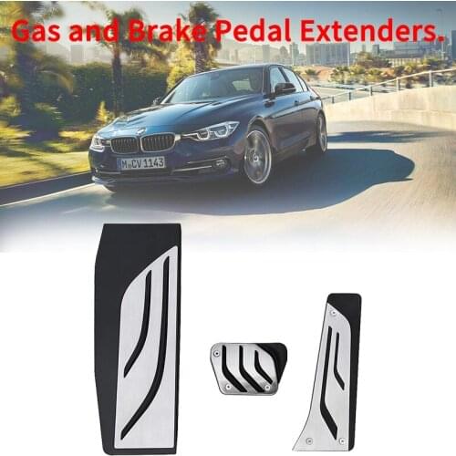 NewCar Pedals No Drill Steel Sport Footrest Dead Gas Brake Pedals Cover for BMW 2 3 4 Series F22 F23 F30 F31 F34 F32 F33 F36 Aut