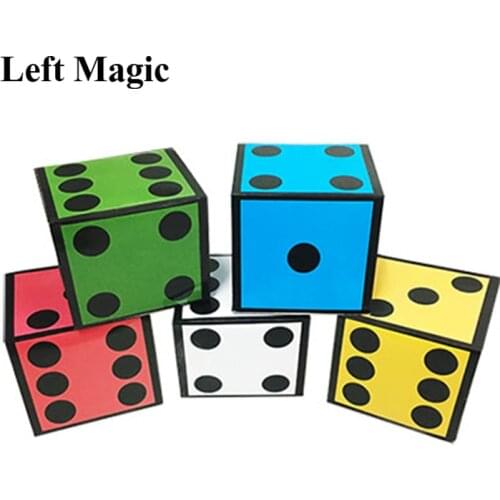 New Card Dice (5 Dice) Magic Tricks Jumbo Cards To Giant Dice Magia Magician Stage Illusion Gimmick Prop Funny Mentalism