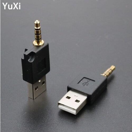 YuXi USB 2.0 Male To 3.5mm Male AUX Audio Plug Jack Converter Adapter For Car Ipod MP3 MP4 Notebook Adaptor