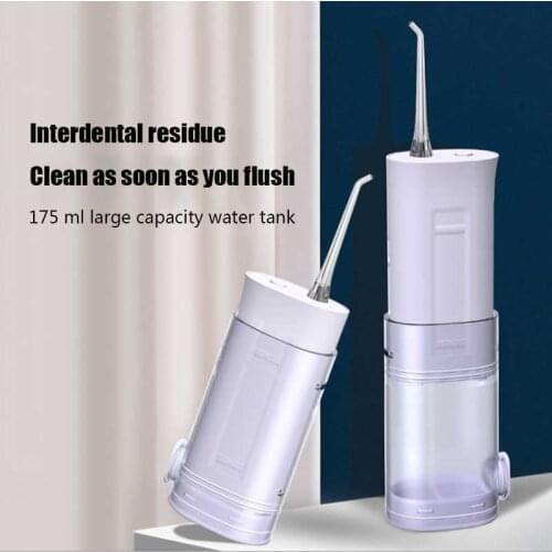 Portable Shrinkable Electric Irrigator Dental Teeth Whitening Oral Rechargable Calculus Stains Tartar Remover Cleaning Device