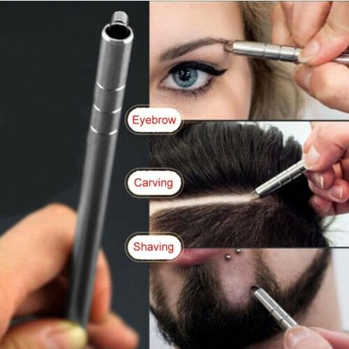 Professional 1Pcs Hairstyle Engraved Pen+10Pcs Blades Hair Styling Hair Trimmers Eyebrows Shaving Salon DIY Hairstyle Fashion