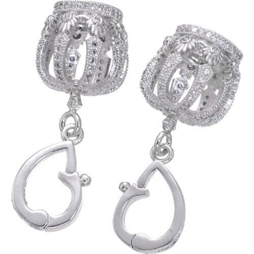 Handmade Women Fashion Tassel Necklace Earrings DIY Making Material Findings Floating Crown Suspension Hooks Accessories