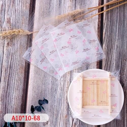 100pcs/lot Snowflake Crisp Packaging Self-adhesive Goodie Bags Lace Snowflake Bow Soap Biscuit Frosted Party Cellophane Pack