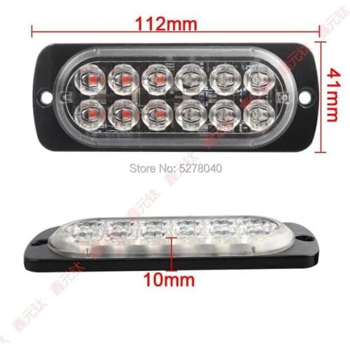 LED WARNING LIGHT 12-24V Truck truck side light 12led 36W Ultra thin flash strongpoint Night driving light Warning light