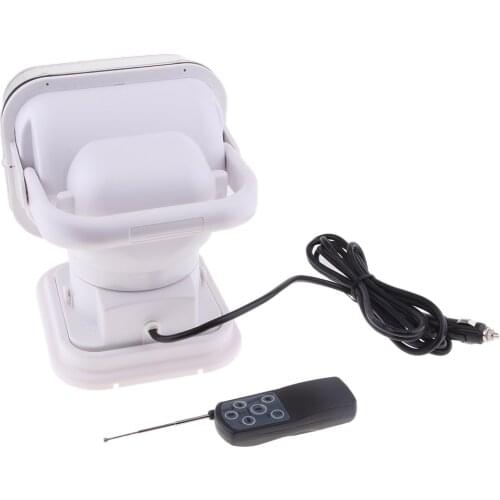 LED Marine Remote Control Spotlight Truck Car Boat Search Light - White