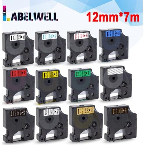 12mm 45013 label Compatible for Dymo D1 45013 45016 45017 45018 45020 45021 Multicolor For Dymo LabelManager 160 280 LM160 LM280