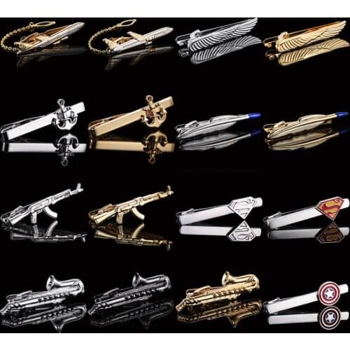 High quality Novelty safety hat Music Sax tie clip fashion style gold silvery black Tie Pin Shirt Business man Jewelry Accessory