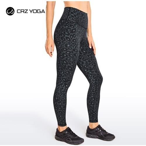 CRZ YOGA Womens Naked Feeling Yoga Leggings 25 Inches - 7/8 High Waisted Workout Pants Pearlescent