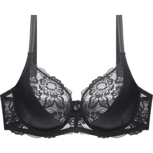 Plus Size Women Lace Bra Un-padded Underwired Ladies Big Underwear Bralette Sexy Lingerie Top Large BH C D DD E Cup