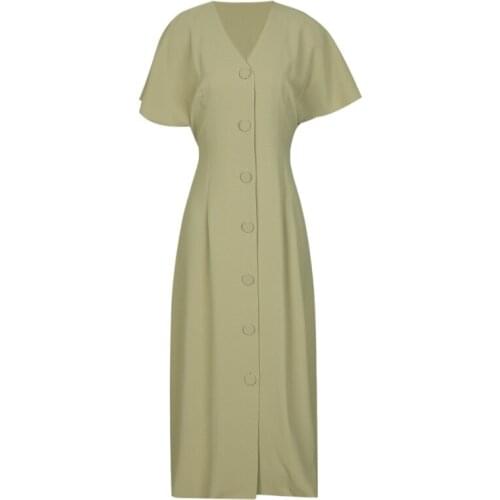 2021 Korean New Summer Retro Design Fashion Elegant Long Skirt Office Party Club Short Sleeve Dress Slim High Quality Lady Skirt