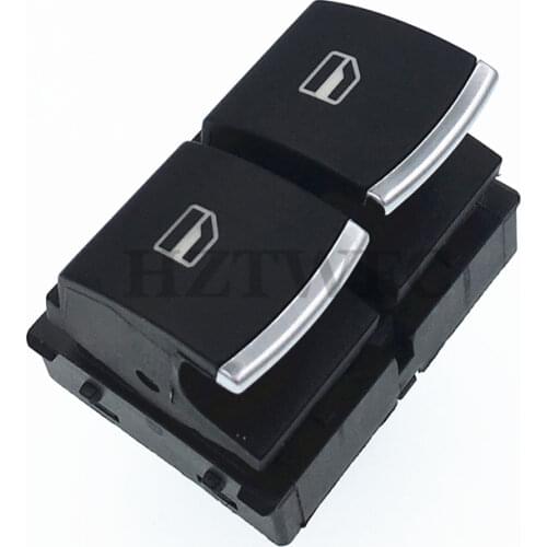 1PC New Chrome Plated Window Control Switch Button 5K3959857 5K3 959 857 A/B/C For VW Eos For Golf GTI Passat B6 Rabbit 2 Doors