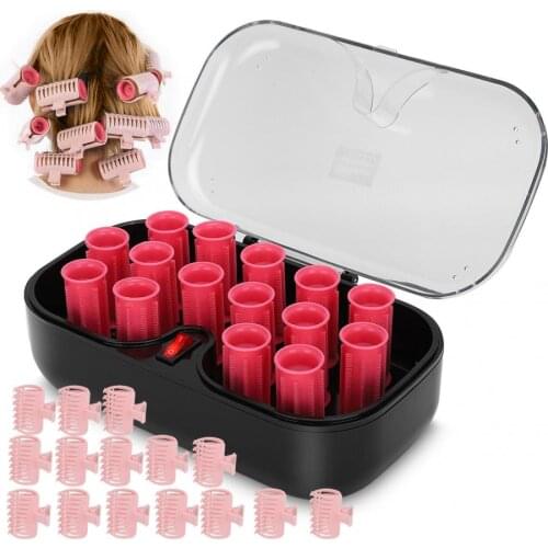 110-220V US Plug 15pcs Electrci Hair Perm Rods Hair Curler Roller 30mm Hair Clips Clamp Hair Curlers Rollers Styling Tools