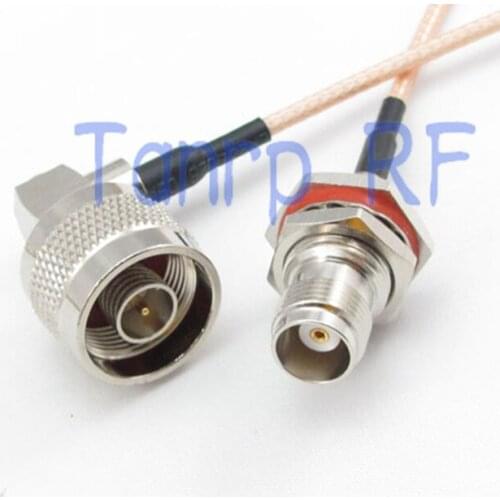 15CM Pigtail coaxial jumper cable RG316 extension cord 6inch N male right angle to TNC female jack RF adapter connector