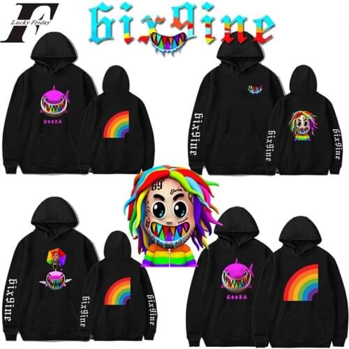 2020 Hip Hop Rapper 6ix9ine Tekashi69 Tekashi 69 Gooba Rainbow Women / Men Hoodies Sweatshirts Casual Fashion Pullover Print