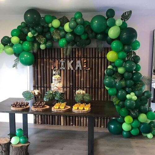 30pcs/lot Christmas Decoration dark green balloon forest balloon chain birthday party supplies shop activities layout