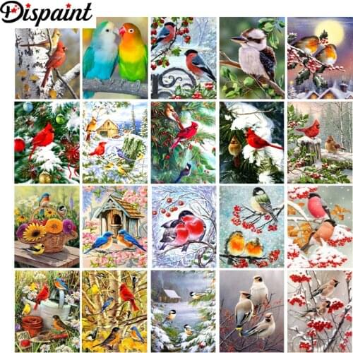 Dispaint 5D DIY Diamond Embroidery Full Display "Animal bird scenery" Diamond Painting Square/Round Rhinestones Decor Art