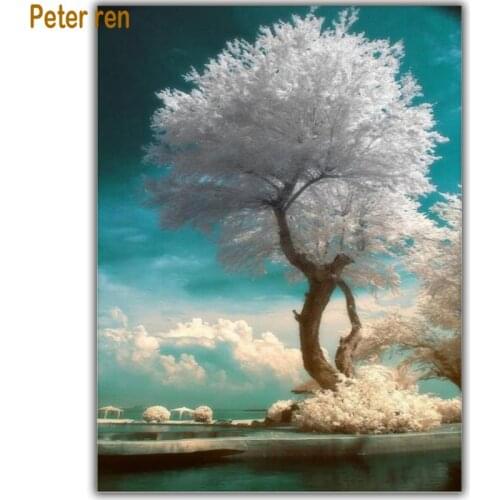 Diy Diamond painting Landscape tree full square Diamond embroidery Jilin Rime 3d Diamond mosaic picture with rhinestones hobby