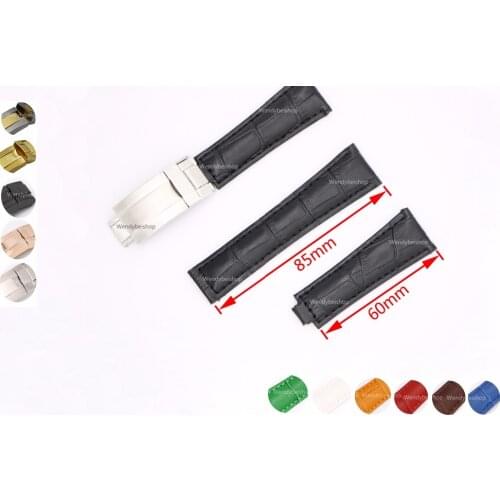 CARLYWET 20mm Real Calf Cowhide Leather VINTAGE Luxury Wrist Watch Band Strap Belt with Clasp For DAYTONA SUBMARINER OYSTER GMT