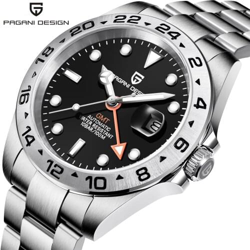 2021 PAGANI Design Top Brands New Mens Mechanical Watches GMT Automatic Watches 42mm Sapphire Waterproof Watches Reloj Hombre