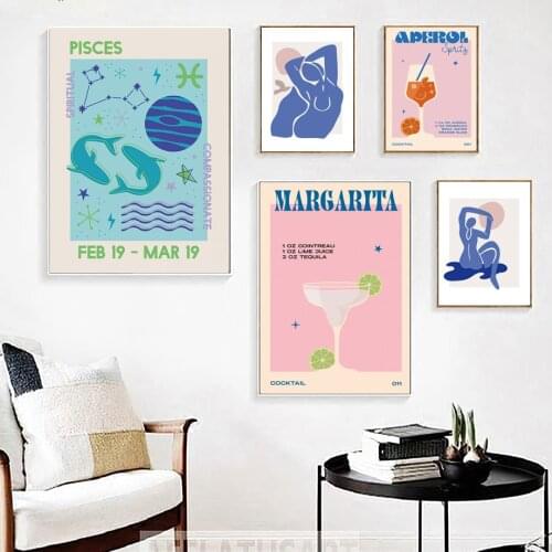 Flower Botanical Matisse Picasso Virgo Vodka Tennis Court Canvas Painting Posters And Prints Wall Pictures For Living Room Decor