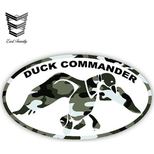 EARLFAMILY 13cm X 7.5cm Duck Commander Camo Vinyl Decal Car Truck Window Bumper Funny Car Styling Waterproof Car Stickers