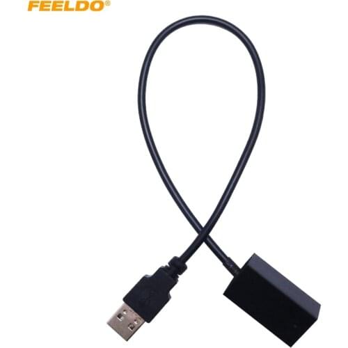 FEELDO 1PC AUX Extension USB Adapter Cable Wire For Honda Civic/Jazz/Accord/Odyssey 2009~Onward Head Unit Audio Media System