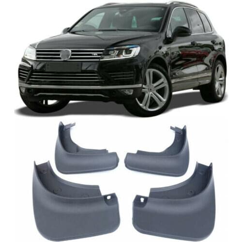 Fivefinger 4pcs/set Mud Flaps Mud Guards Fit For VW 2014-2017 New Touareg R-line R line Mud Flaps Front Rear Mud Flap Mudguards