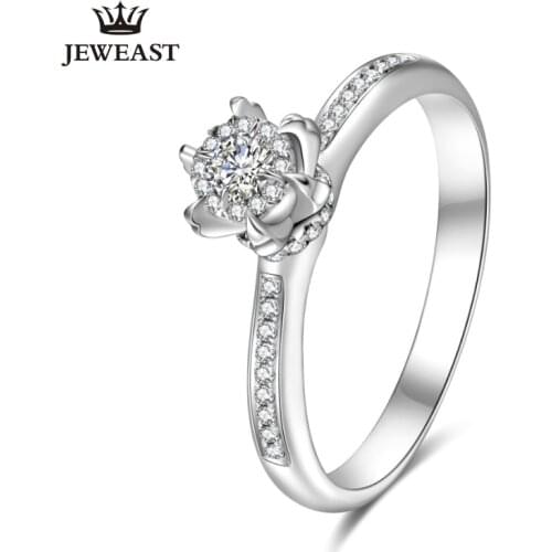 IDo Natural diamond 18K gold Pure Gold Ring Real 18K gold Solid Gold Ring Trendy Classic Party Fine Jewelry Hot Sell New 2019