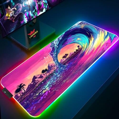 Gaming Mousepad RGB Mouse Pad Gamer Computer Mousepad RGB Backlit Mause Pad Large Mousepad XXL For Desk Keyboard LED Mice Mat