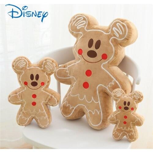 Kawaii Disney Mickey Mouse Minnie Stuffed Toys Cookie Man Cartoon Plush Dolls Toys For Girls And Boys Halloween Christmas Gift