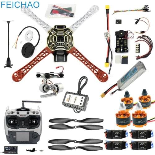 DIY Quadcopter 2.4G RC FPV Drone ARF/RTF 4-Axis F450 Frame PXI PX4 Flight Control 920KV Brushless Motor GPS Gimbal Camera Mount