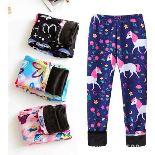 Girls Leggings Autumn Winter Thick Girl Pencil Pants Kid Fashion Costume Children Trousers Casual Printing Leggings for Girl