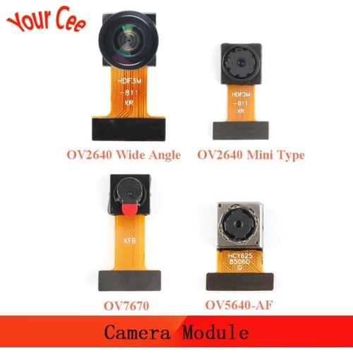Mini OV7670 OV2640 OV5640-AF Camera Module CMOS Image Sensor Module 2 Million 500W Pixel Wide Angle Camera Monitor Identificatio