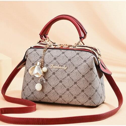 2021 Fashion Printed Boston Lady Bag Messenger Shoulder Bag Female High-End Atmospheric Handbag Lady Shopping Bag Pillow Bag