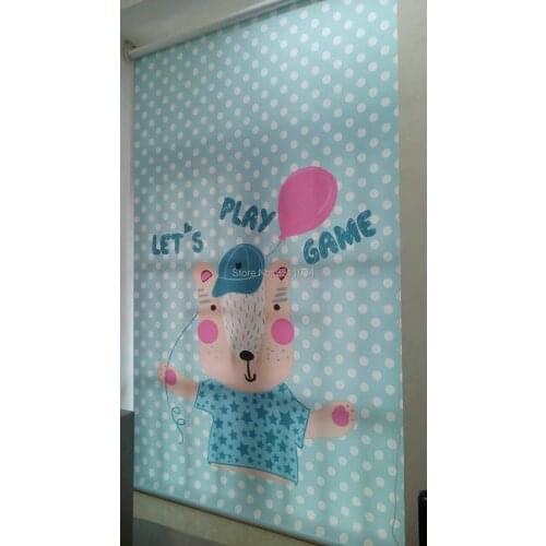 Cartoon Lovely bear rolling screen roller blind roller shutters Shutter shade and shading for office/kitchen/bathroom