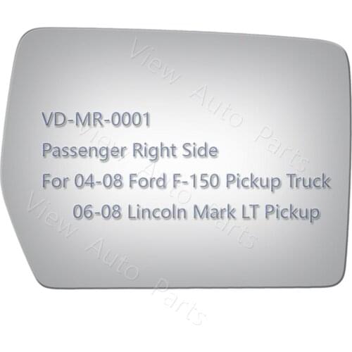 New Rear View Mirror Glass for 04-08 Ford F-150 Side Mirror Glass 06-08 Lincoln Mark LT Pickup Truck Passenger Right Side