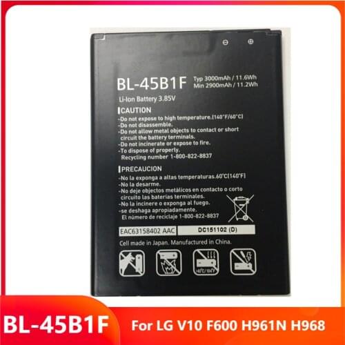 Original Replacement Phone Battery BL-45B1F For LG V10 F600 H961N H968 BL-45B1F Genuine Rechargable Batteries 3000mAh
