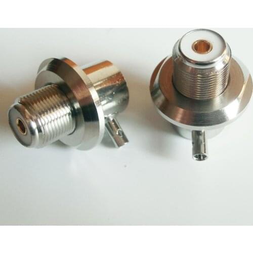 PL259 SO239 UHF Female O-ring Bulkhead Panel Right Angle 90 Degree 2 Hole Connector Clamp Solder RG316 RG174 RG179 LMR100 Cable