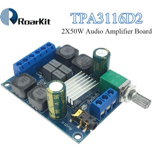 TPA3116 Digital Audio Amplifier Board TPA3116D2 Subwoofer Speaker Amplifiers DC4.5V-24V 2*50W