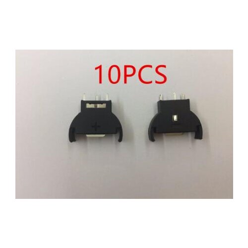 10pcs/lot CR2032 2025 CR2025 Half-Round Battery Coin Button Socket 3 PIN Holder Case 3pin