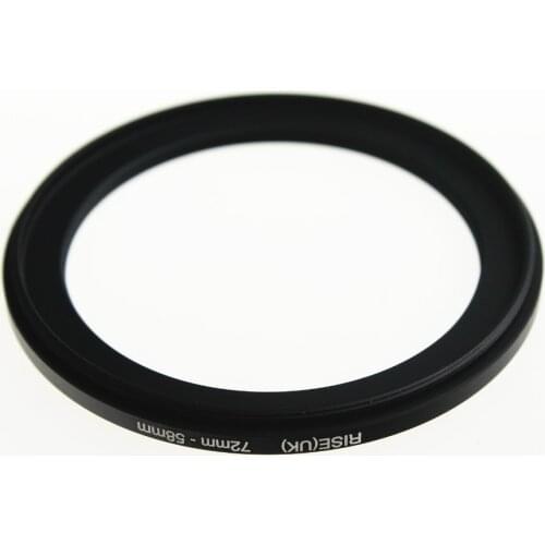 RISE(UK) 72mm-58mm 72-58mm 72 to 58 Step down Ring Filter Adapter black