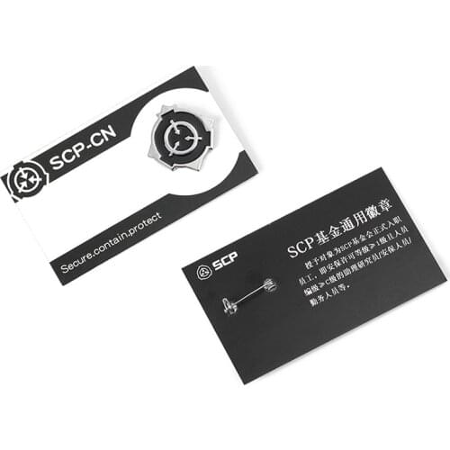 SCP Special Containment Procedures Foundation metal Badge Brooch Pin Limited" Cosplay Prop Goft