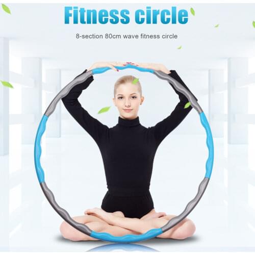 Fitness Hoop Removable PE Hoop Yoga Waist Exercise Slimming Sport Hoop Massage Loop Fitness Circle Indoor Gym