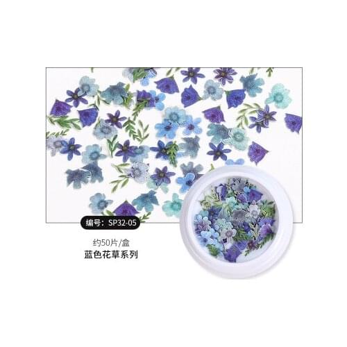 50pcs Nail Dried Flowers Decorative Wood Pulp Chips Natural Flower Jewelry Making Craft DIY 3d Nail Art Decorations