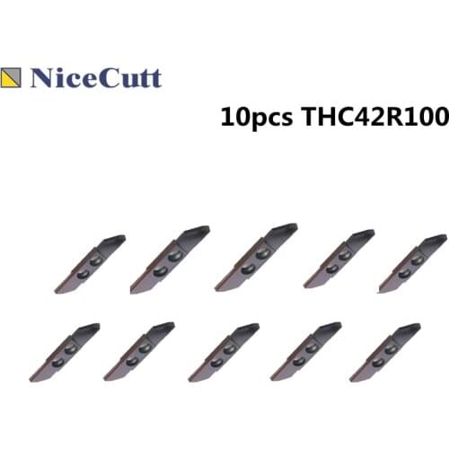 NiceCutt The Grooving Inserts 10PCS THC42R100 For THCR Grooving Holder Lathe Tools Holder Machine Turning Tool