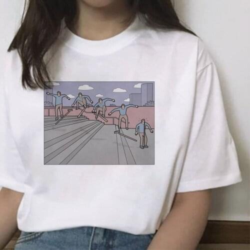 2020 New T-shirt Women Casual Funny Cartoon Humanity Printing Top Female T Shirts Harajuku O-neck Streetwear Tees Clothes