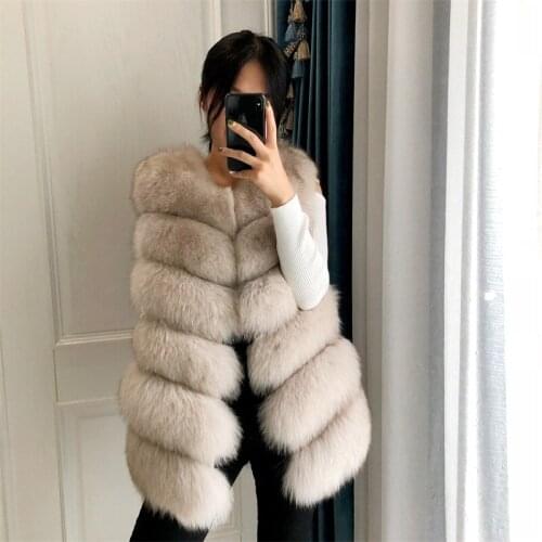 Fox Fur Vest Natural Fur For Women Real Fur Vest Womens Fur Coat Plus Size Real Fox Fur Coat Natural Fur Jacket 2019 New