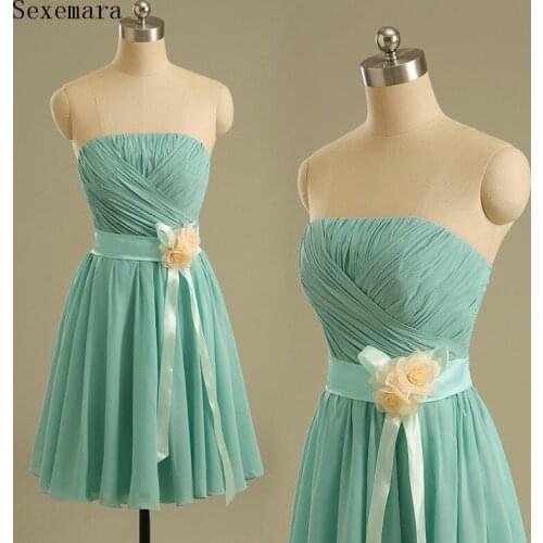Free shipping Actual lmages Cheap bridesmaid dresses 2020 Sexy flowers party gowns custom made A-line vestidos para festa